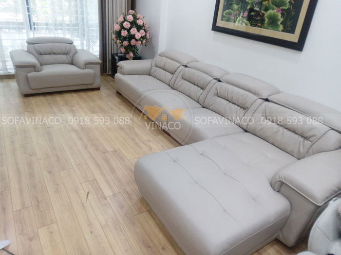 Công trình bọc lại ghế sofa da tại Văn Phú, Hà Đông đã được hoàn thành